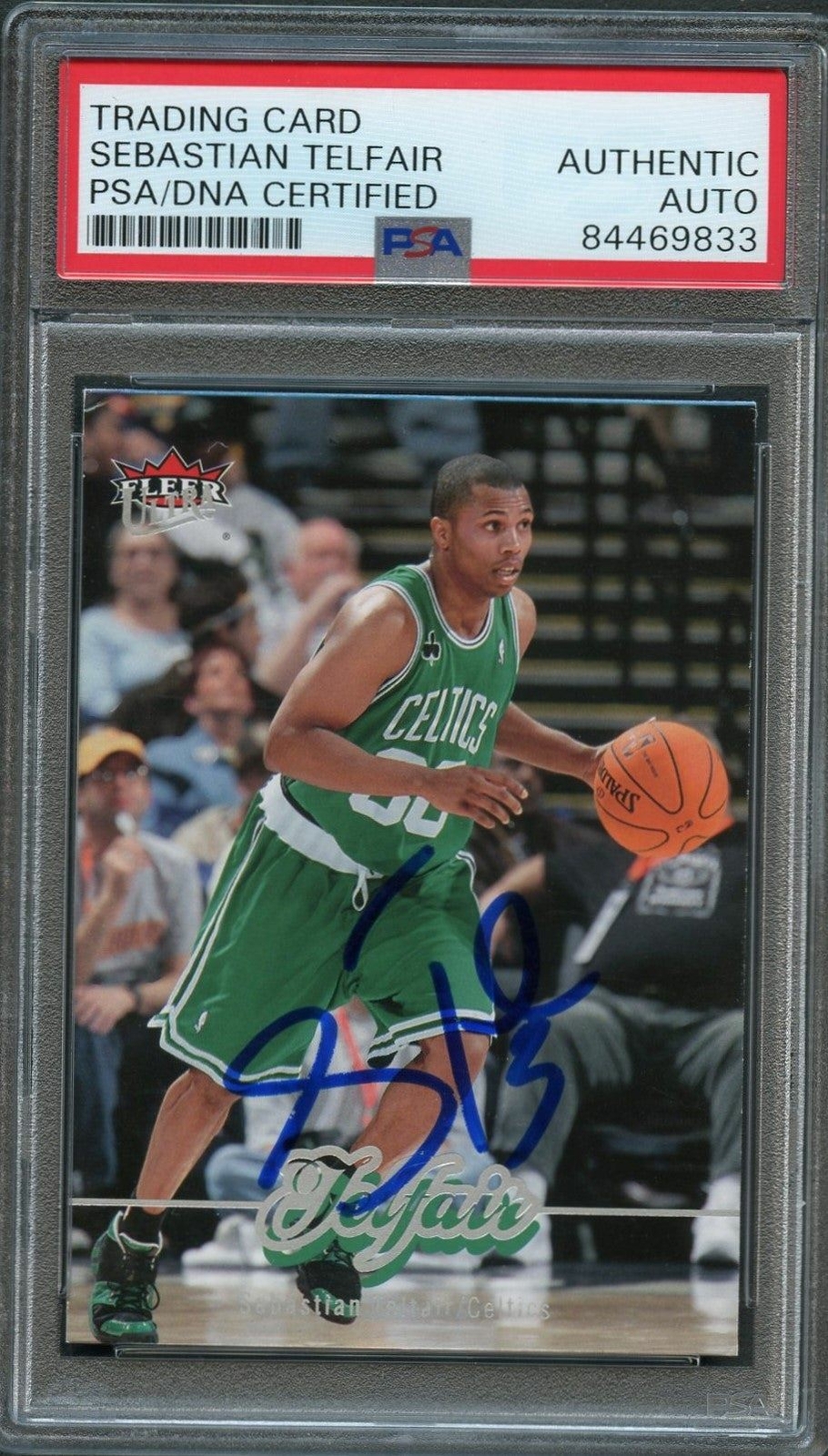 2007-08 Fleer Ultra #11 Sebastian Telfair Signed Card AUTO PSA/DNA Slabbed Bosto