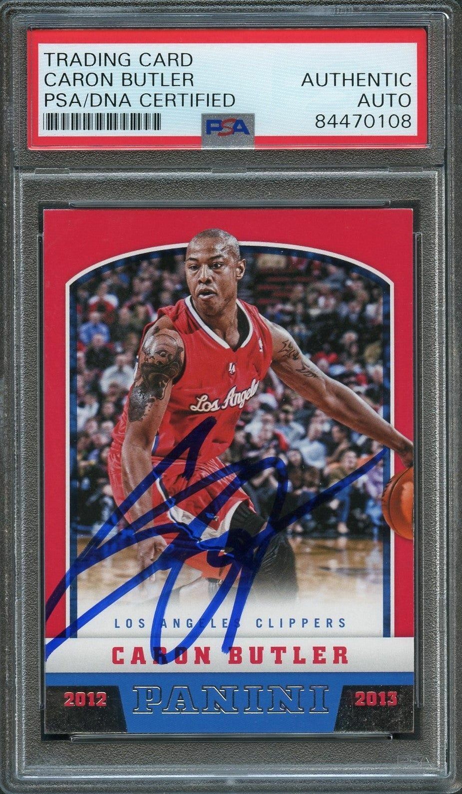 2012-13 Panini #29 Caron Butler Signed Card AUTO PSA Slabbed Clippers