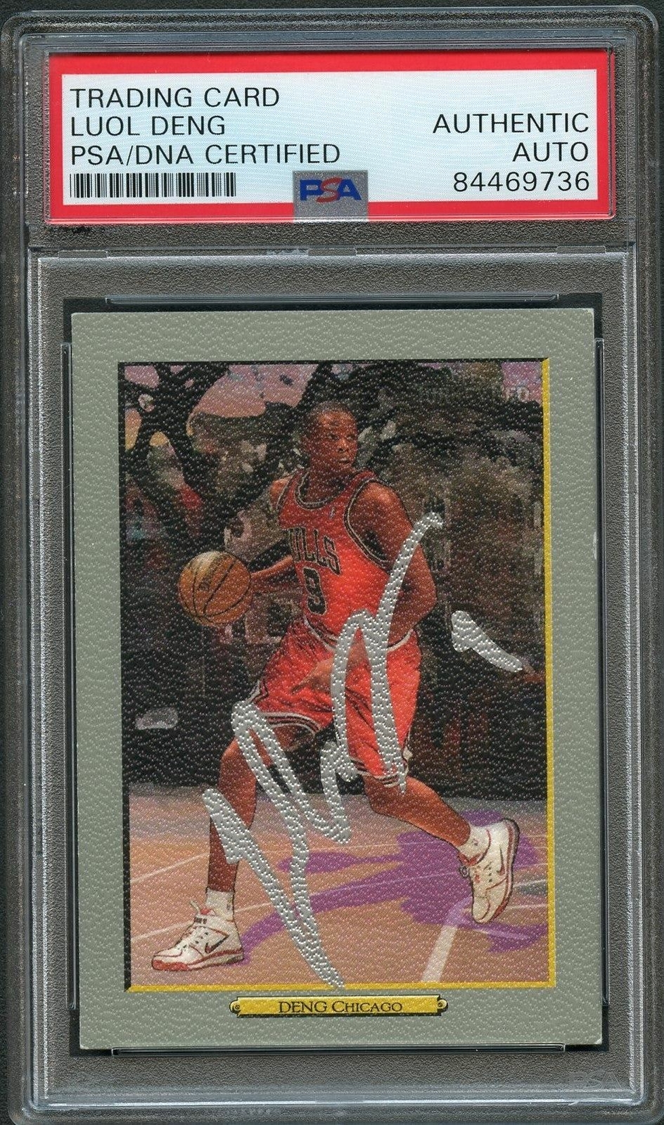 2006-07 Topps Turkey Red #85 Luol Deng Signed Card AUTO PSA Slabbed Bulls