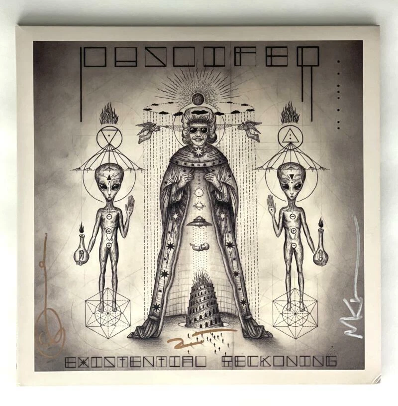 PUSCIFER (X3) SIGNED AUTOGRAPH ALBUM VINYL RECORD EXISTENTIAL RECKONING - TOOL