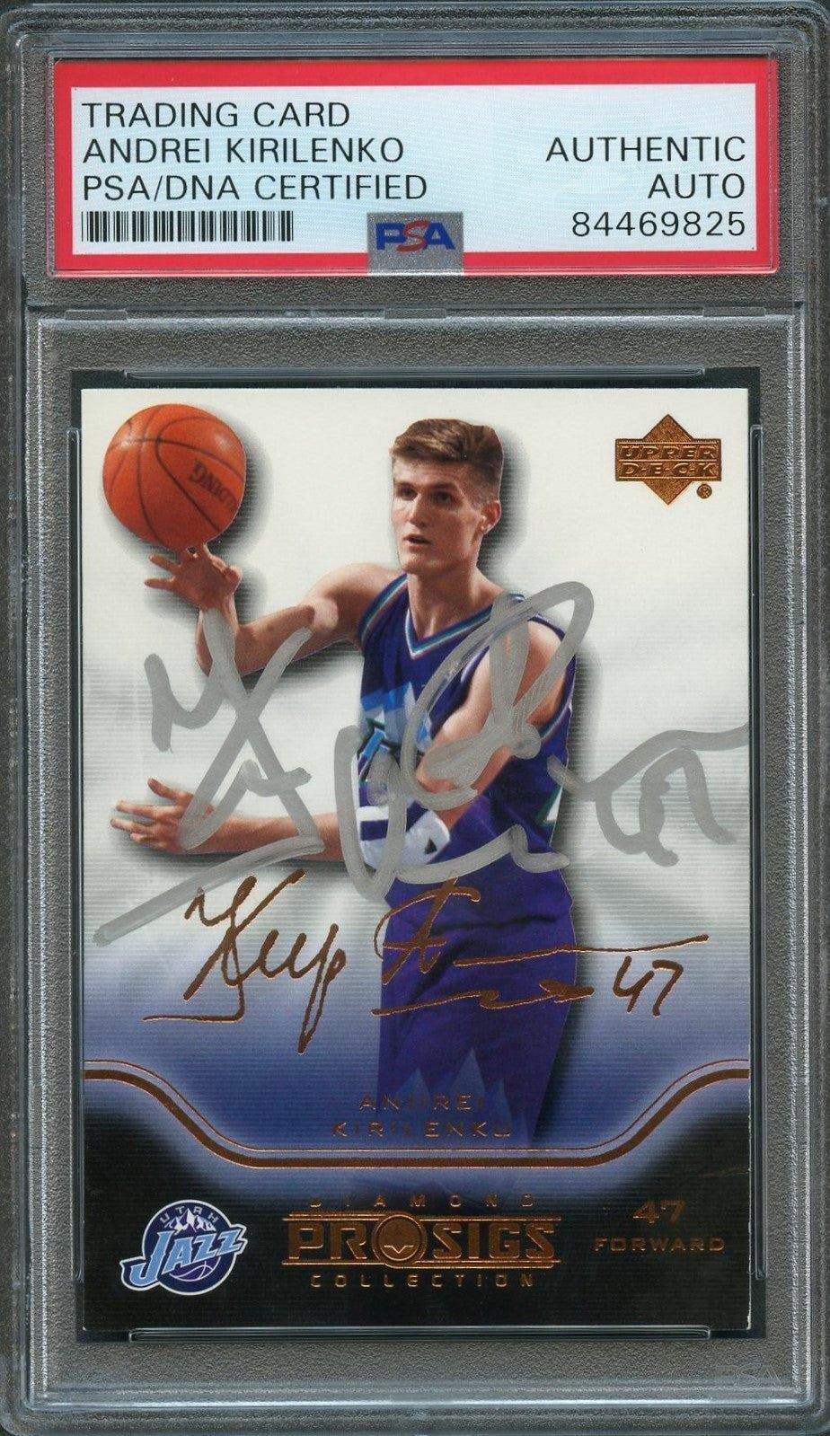 2004-05 Upper Deck Pro Sigs #85 Andrei Kirilenko Signed Card AUTO PSA Slabbed Ja