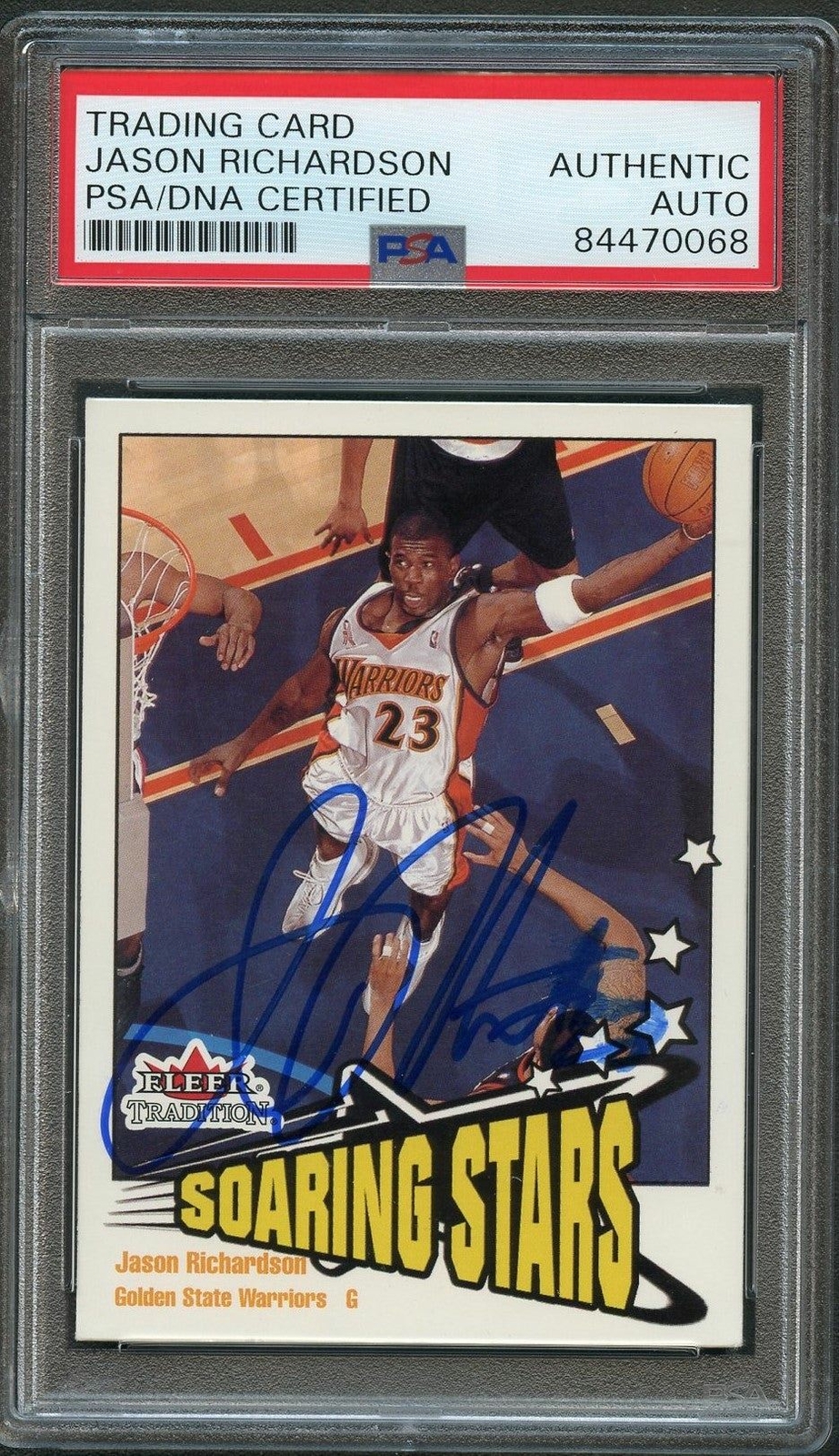 2002-03 Fleer Tradition #229 Jason Richardson Signed Card AUTO PSA Slabbed Warri