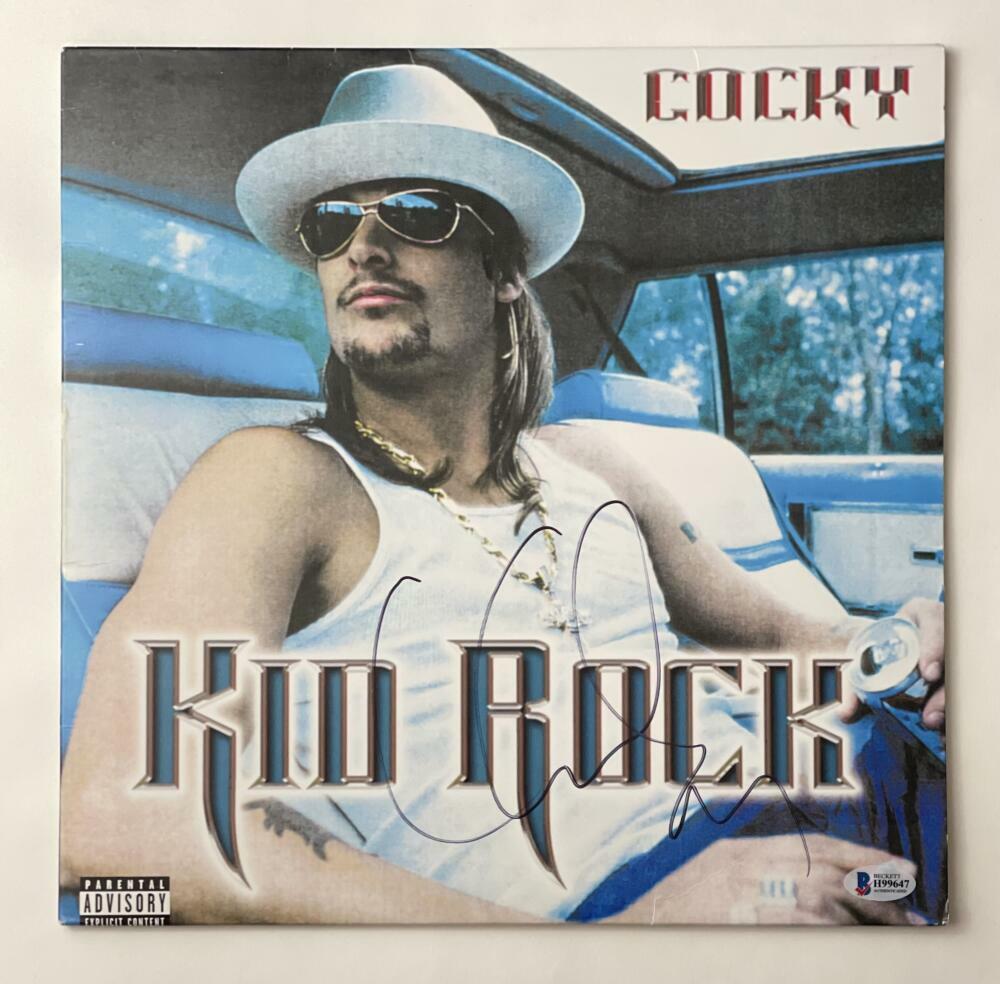 KID ROCK SIGNED AUTOGRAPH ALBUM VINYL RECORD - COCKY, BORN FREE, RARE W/ BECKETT