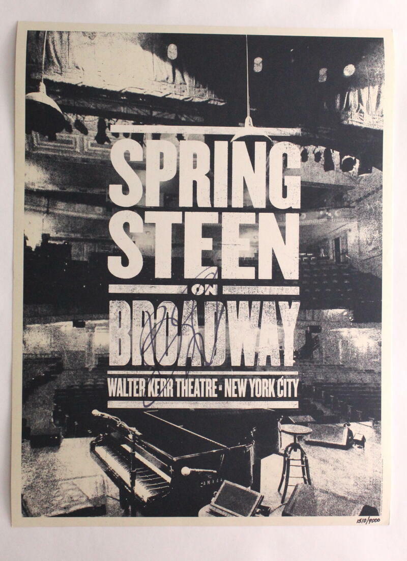 BRUCE SPRINGSTEEN SIGNED AUTOGRAPH 18X24 #'D BROADWAY CONCERT TOUR POSTER W/ JSA