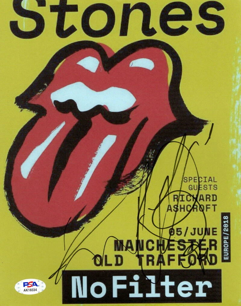 CHARLIE WATTS SIGNED AUTOGRAPH 8X10 TOUR PHOTO THE ROLLING STONES - RARE! W/ PSA