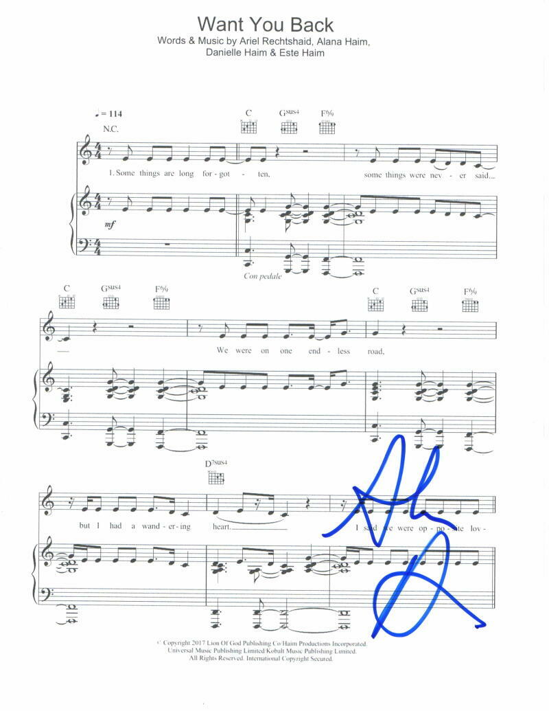 ALANA HAIM SIGNED AUTOGRAPH 