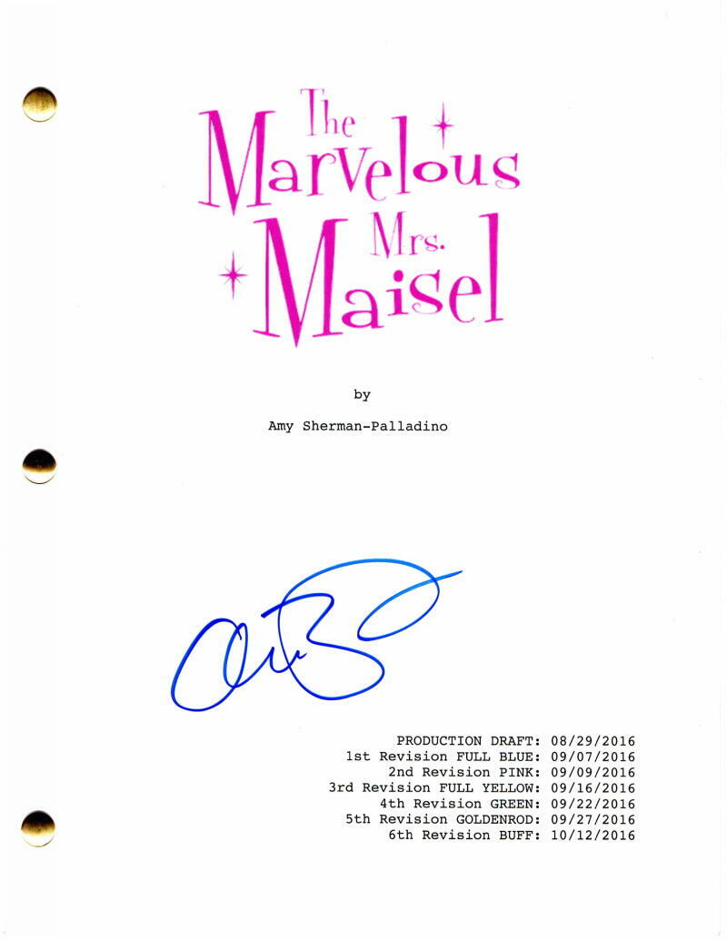 ALEX BORSTEIN SIGNED AUTOGRAPH THE MARVELOUS MRS MAISEL PILOT SCRIPT FAMILY GUY COLLECTIBLE MEMORABILIA