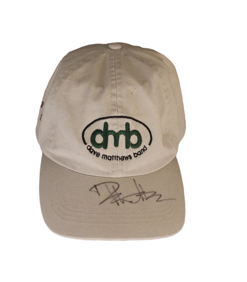 DAVE MATTHEWS SIGNED AUTOGRAPH BASEBALL CAP HAT - CRASH, EVERYDAY, VERY RARE JSA
