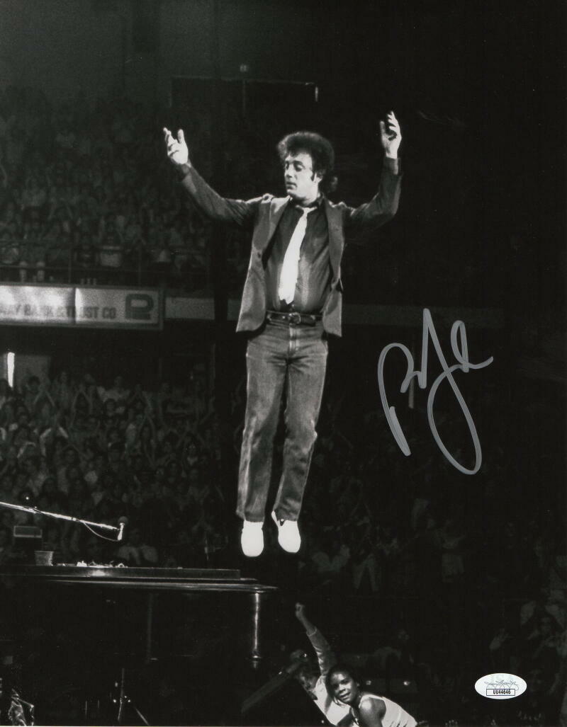BILLY JOEL SIGNED AUTOGRAPH 11X14 PHOTO - ICONIC PICTURE OF THE PIANO MAN W/ JSA