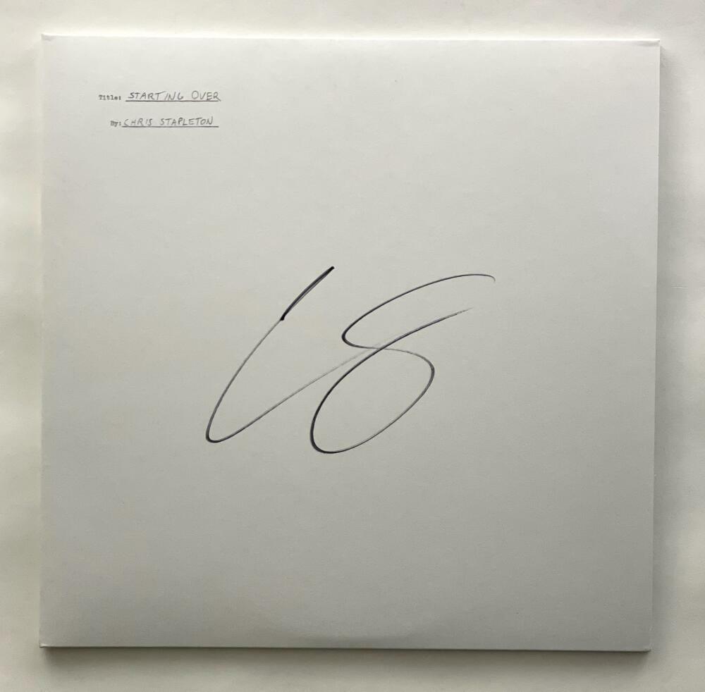 CHRIS STAPLETON SIGNED AUTOGRAPH ALBUM VINYL RECORD - RARE STARTING OVER w/ JSA