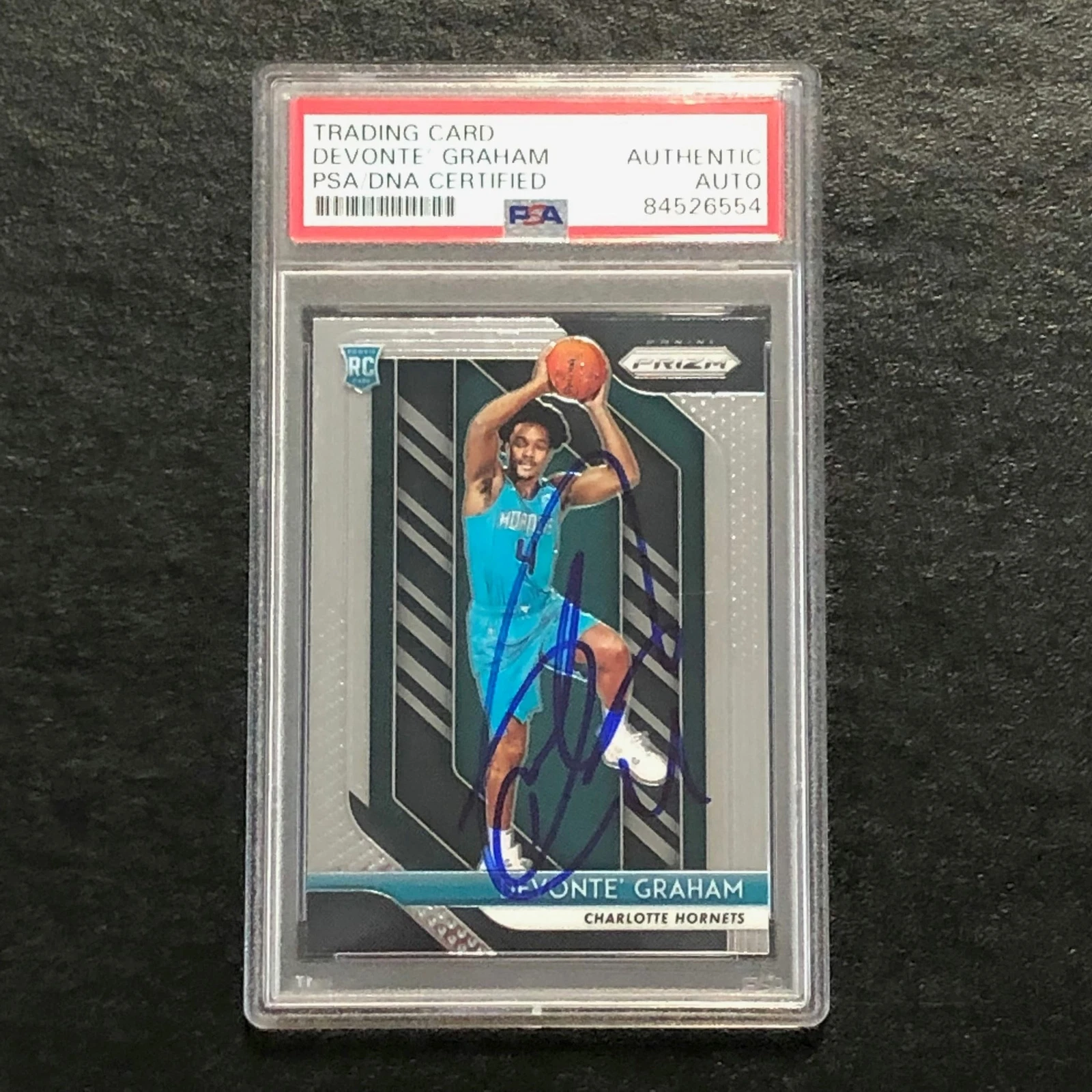 2018 Panini Prizm #288 Devonte' Graham Signed Card AUTO PSA/DNA Slabbed RC Horne