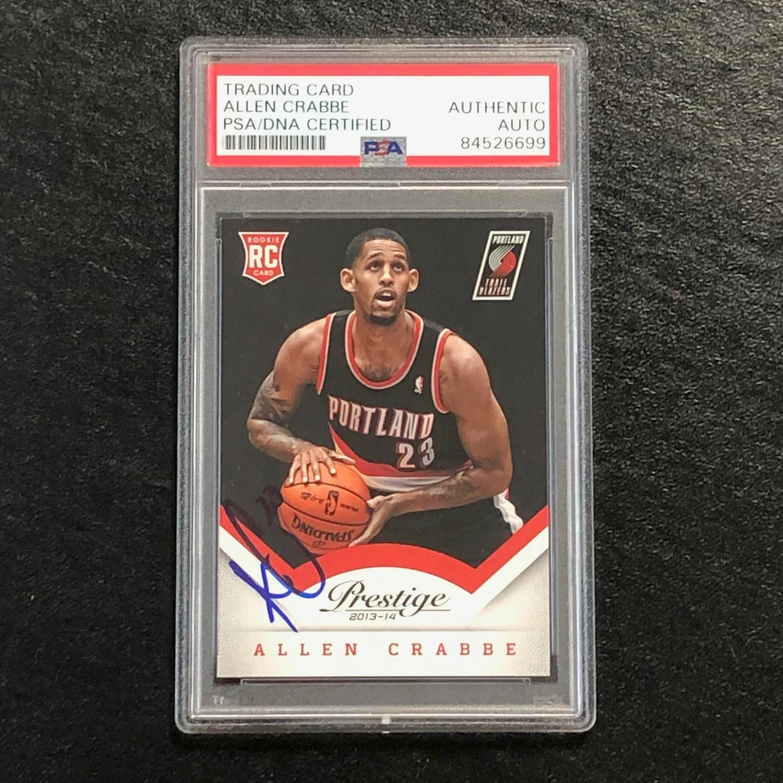 2013-14 Panini Prestige #199 Allen Crabbe Signed Card AUTO PSA Slabbed RC Trailb