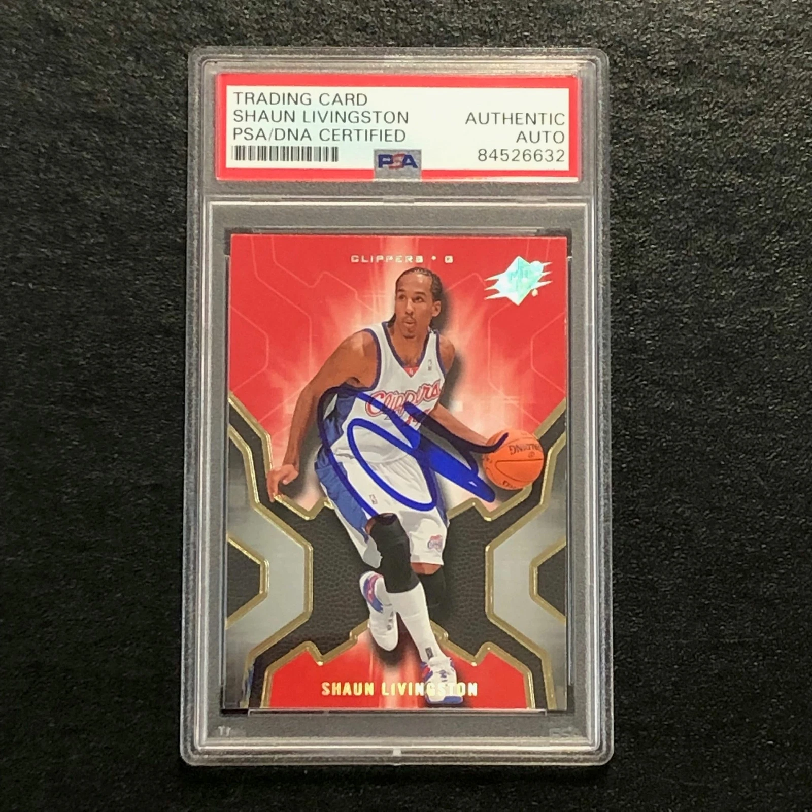 2007-08 SPx Basketball #74 Shaun Livingston Signed Card AUTO PSA Slabbed Clipper
