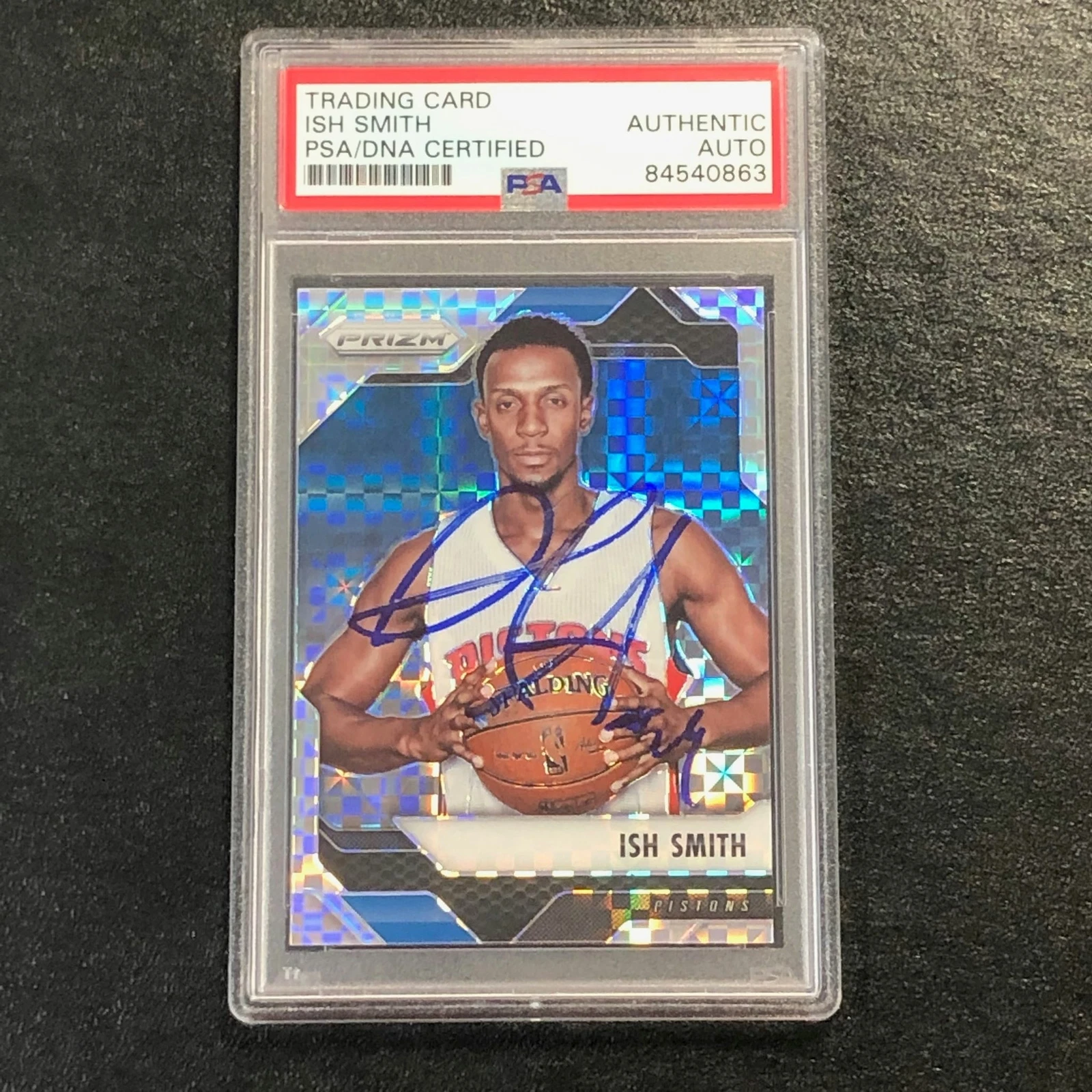 2016-17 Panini Prizm Checkerboard #207 Ish Smith Signed Card AUTO PSA Slabbed Pi