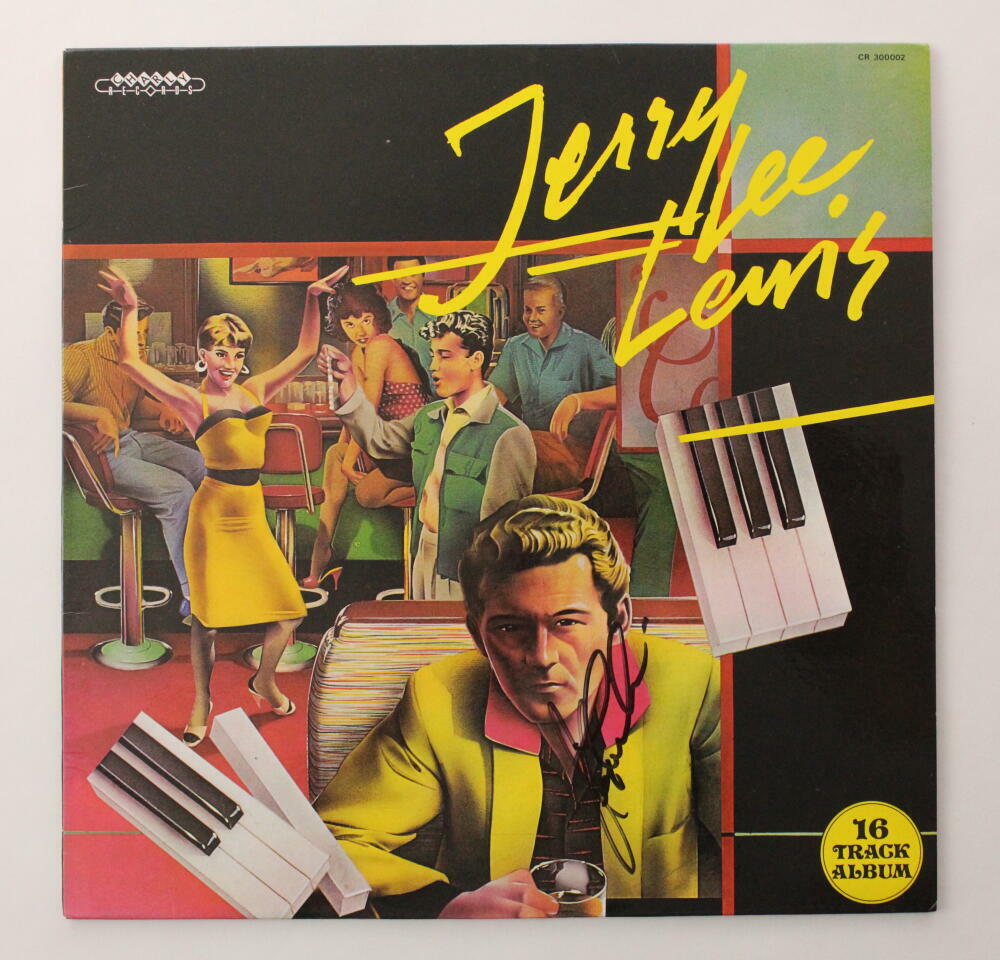 JERRY LEE LEWIS SIGNED AUTOGRAPH ALBUM VINYL RECORD - ROCK PIONEER RARE! W/ JSA