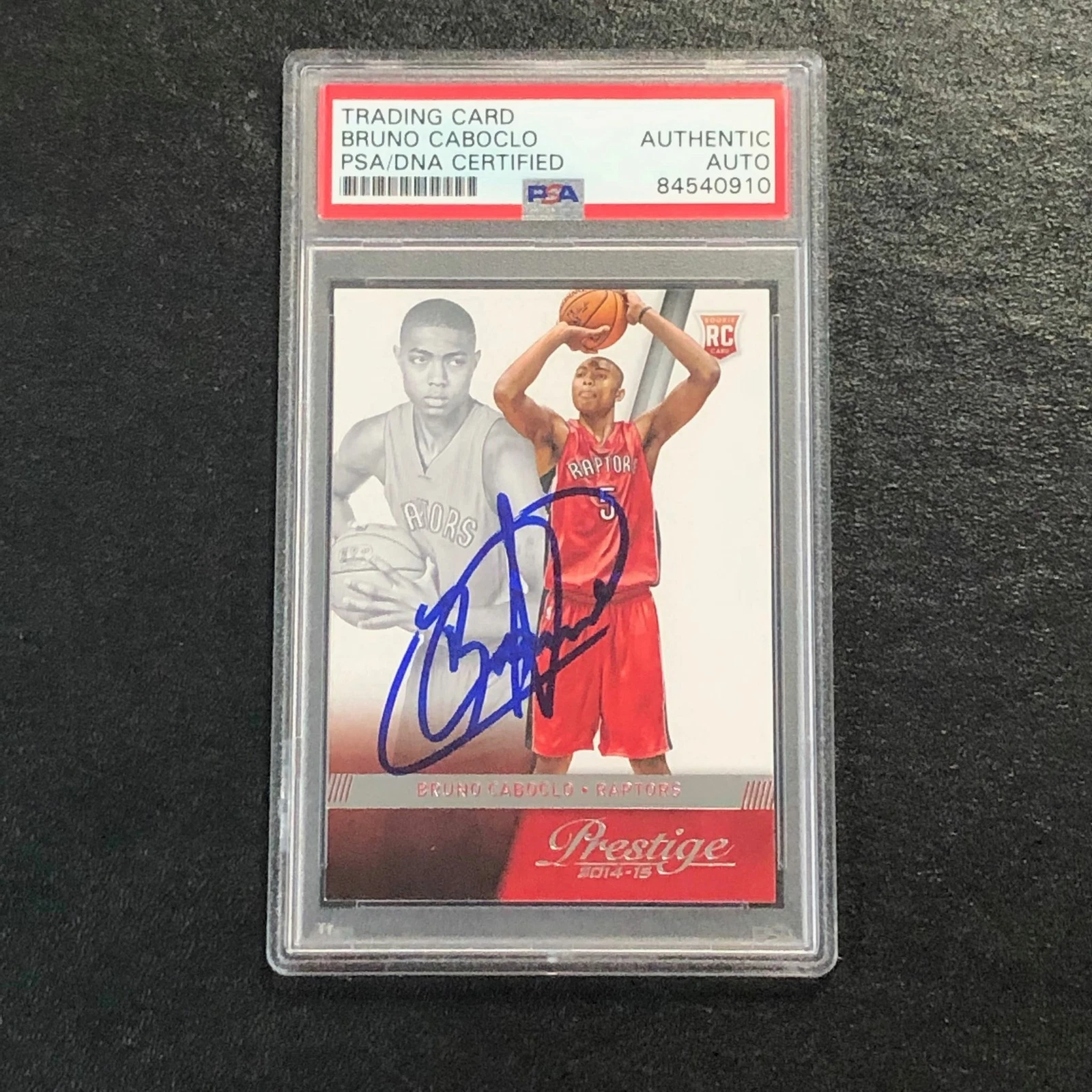 2014 Panini Prestige #184 Bruno Caboclo Signed Card AUTO PSA/DNA Slabbed RC Rapt
