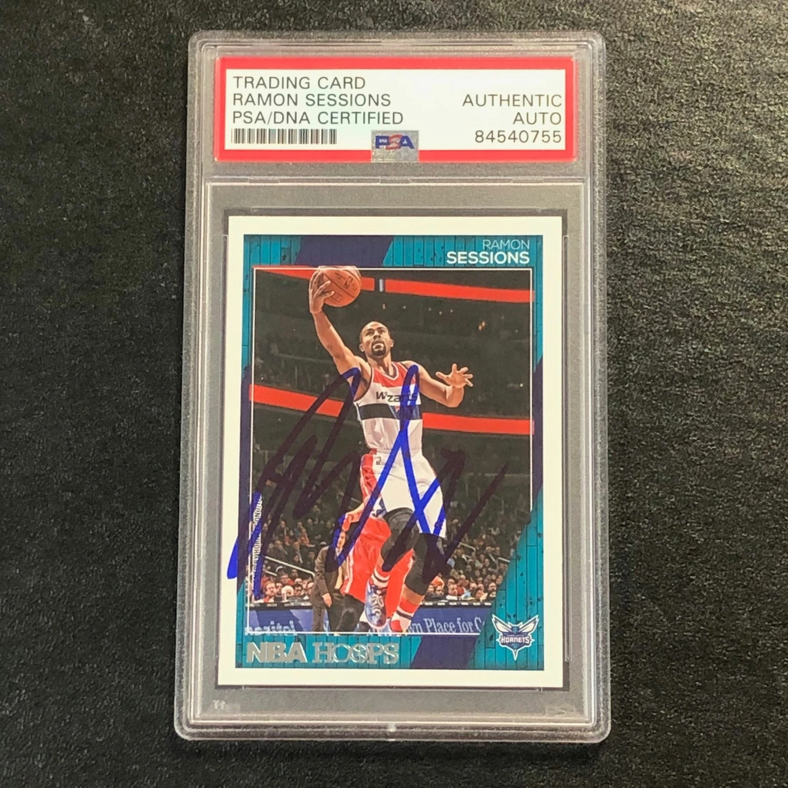 2016-17 NBA Hoops #258 Ramon Sessions Signed AUTO PSA Slabbed Hornets