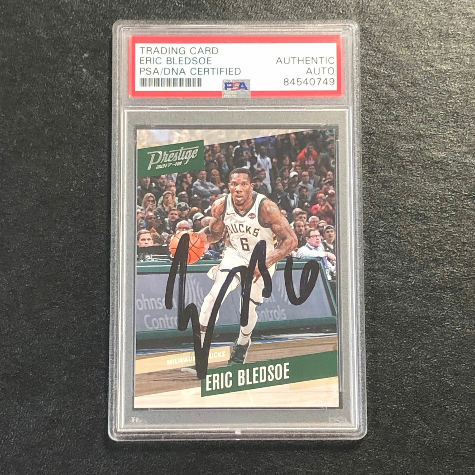 2017-18 Panini Prestige #122 Eric Bledsoe Signed Card AUTO PSA Slabbed Bucks