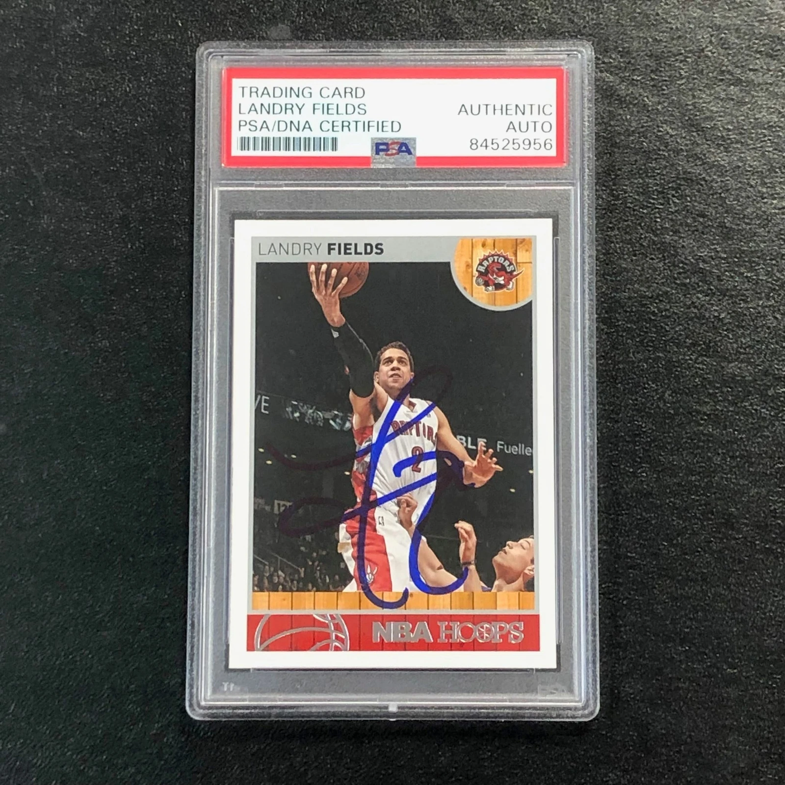 2013-14 NBA Hoops #172 Landry Fields Signed Card AUTO PSA Slabbed Raptors