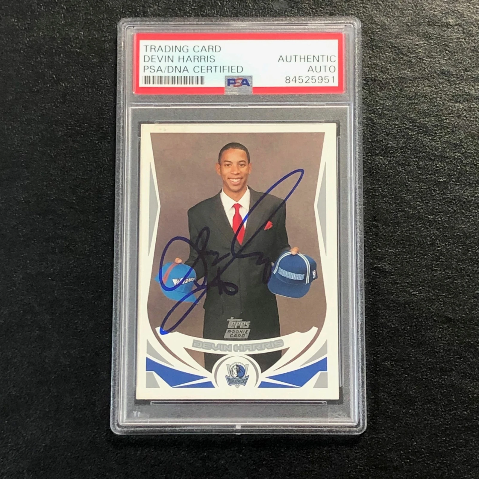 2004-05 Topps Basketball #225 Devin Harris Signed Card AUTO PSA Slabbed RC Maver