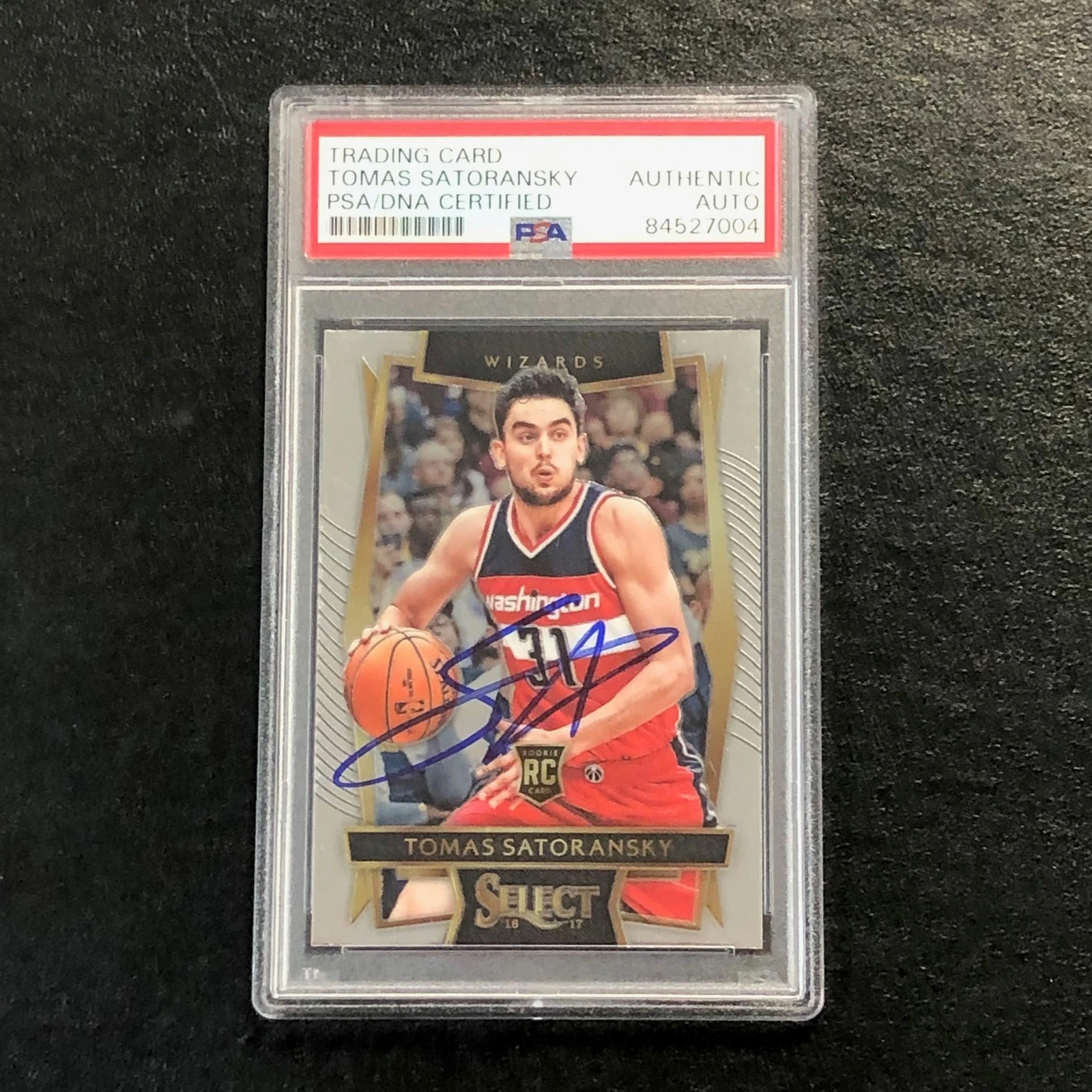 2016-17 Select Basketball #79 Tomas Satoransky Signed Card AUTO PSA Slabbed RC W