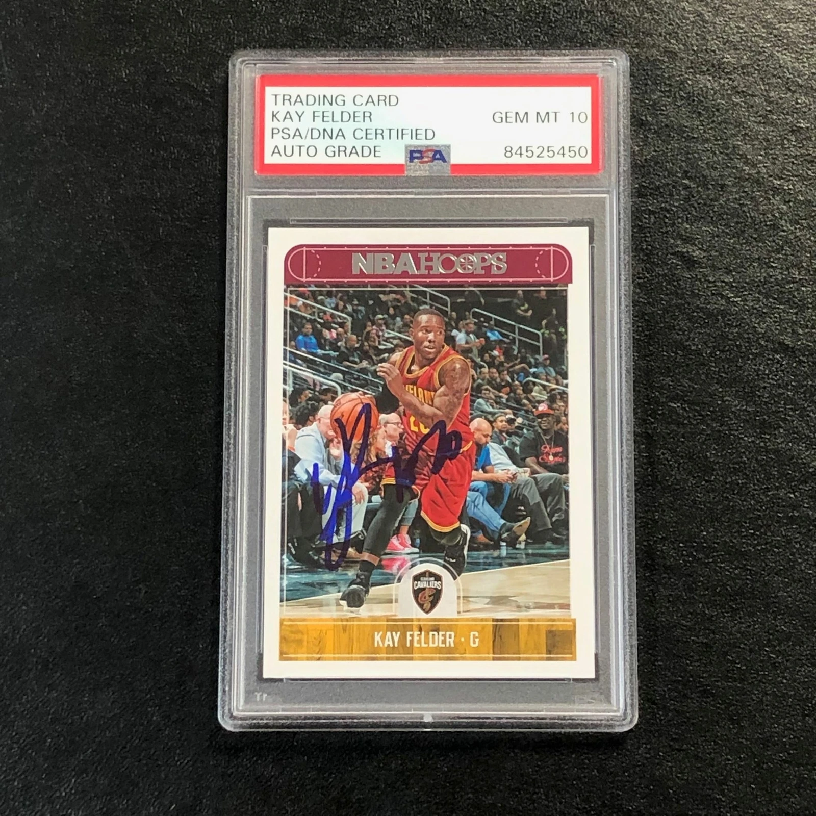 2017-18 NBA Hoops #31 Kay Felder Signed Card AUTO 10 PSA Slabbed Cavaliers