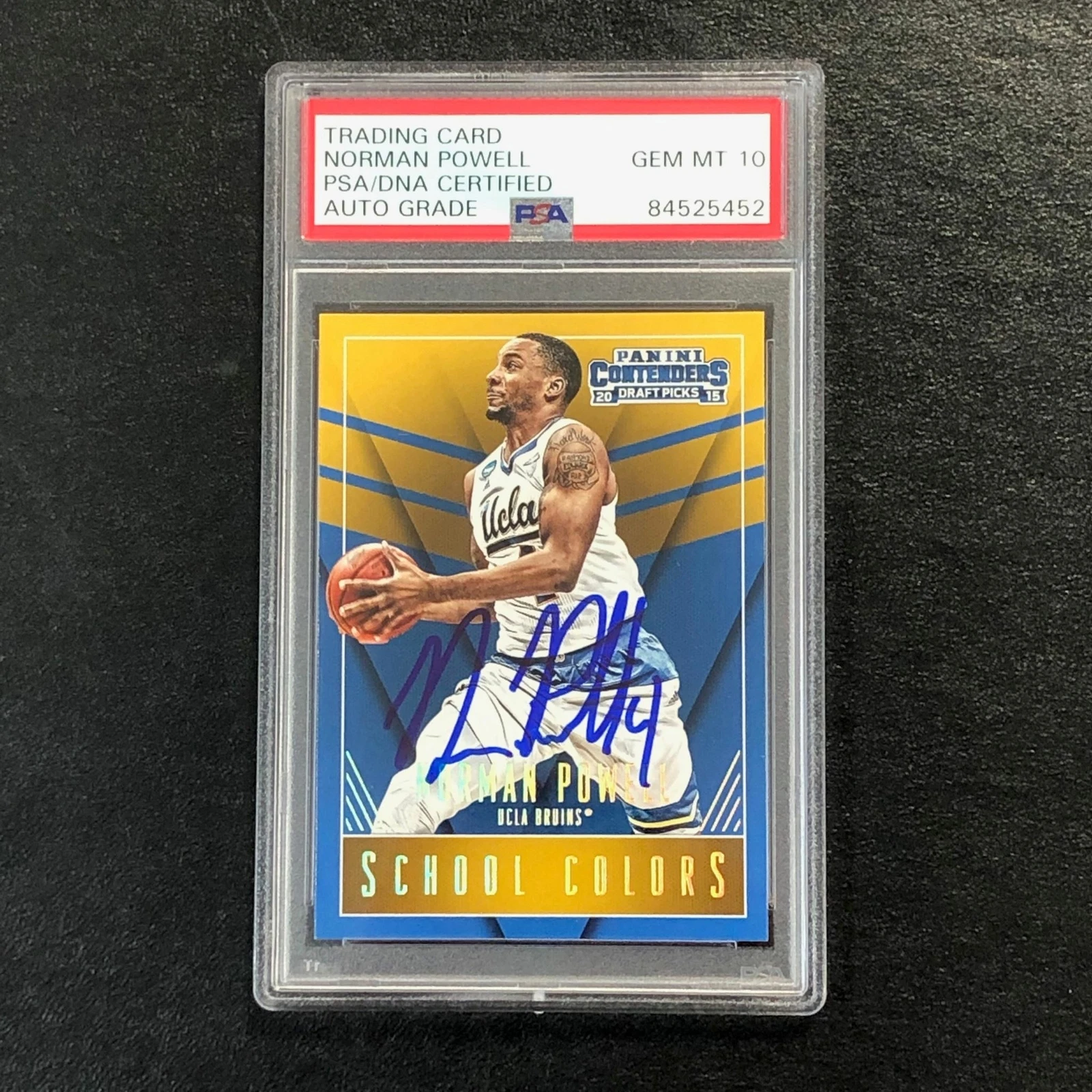 2015-16 Contenders Draft Picks #32 Norman Powell Signed Card AUTO 10 PSA Slabbed