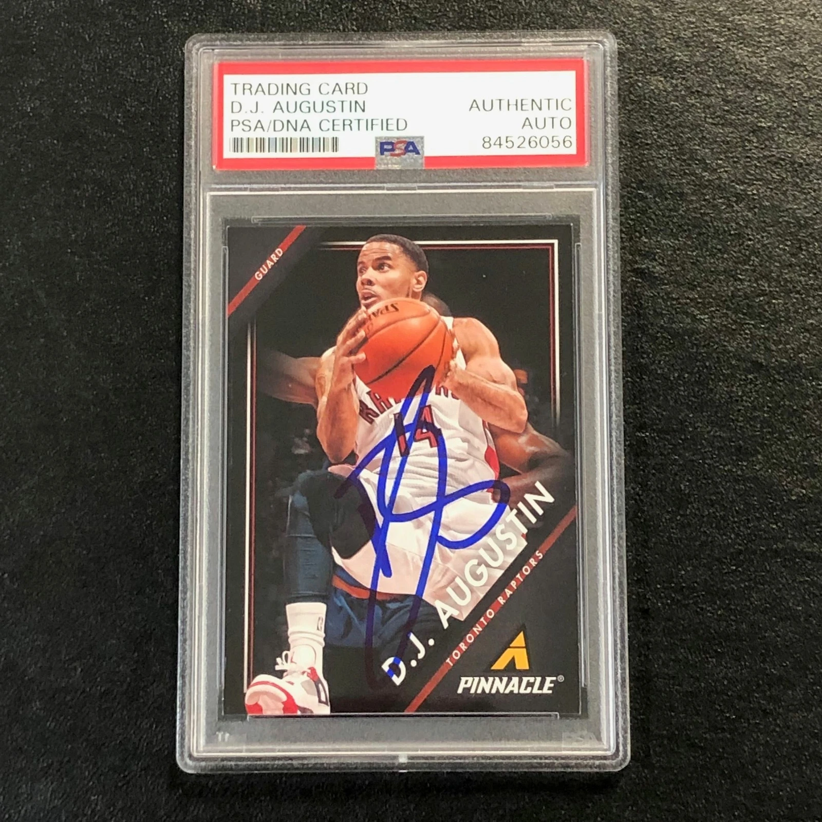 2013-14 Pinnacle Basketball #160 D.J. Augustin Signed Card AUTO PSA Slabbed Rapt