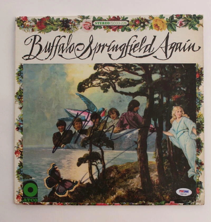 NEIL YOUNG SIGNED AUTOGRAPH ALBUM VINYL RECORD - BUFFALO SPRINGFIELD AGAIN PSA