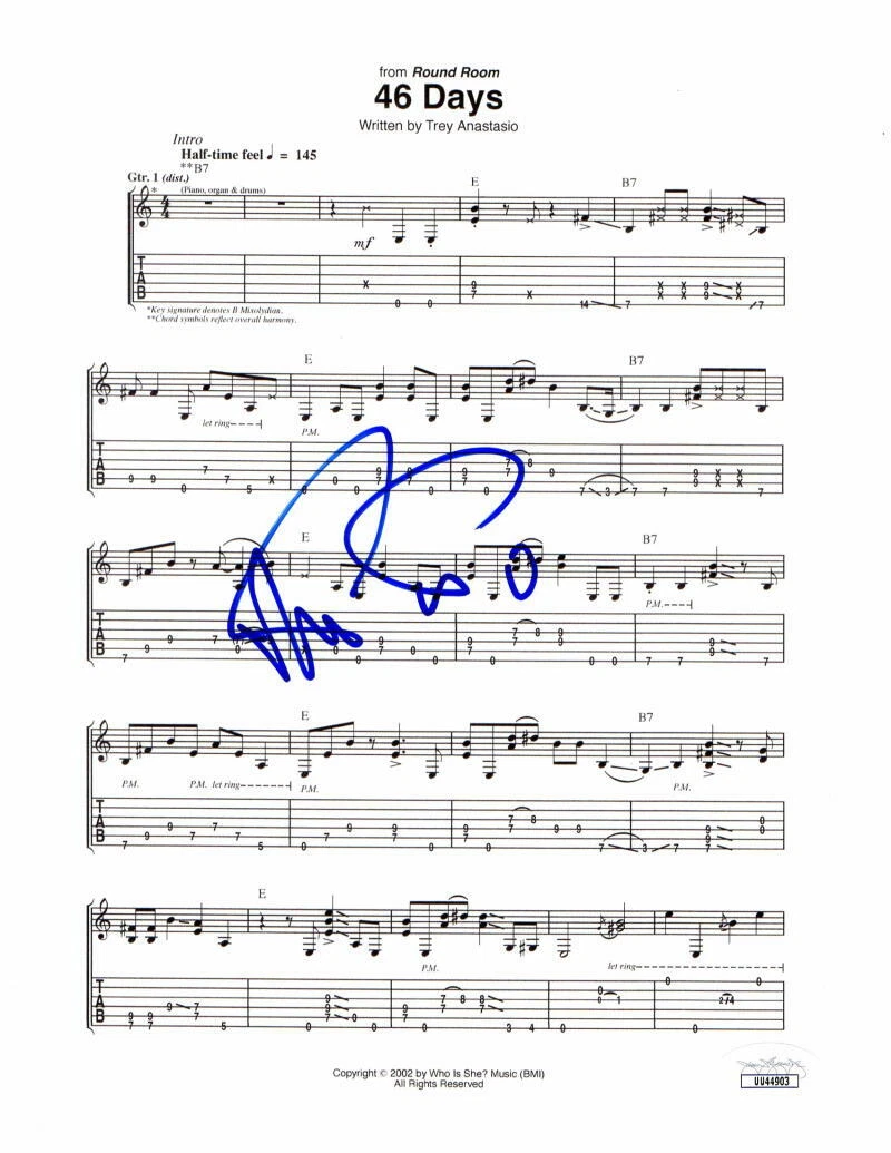 TREY ANASTASIO SIGNED AUTOGRAPH 