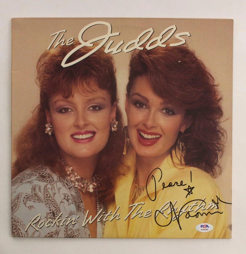 NAOMI JUDD SIGNED AUTOGRAPH ALBUM VINYL RECORD ROCKIN' WITH THE RHYTHM JUDDS PSA