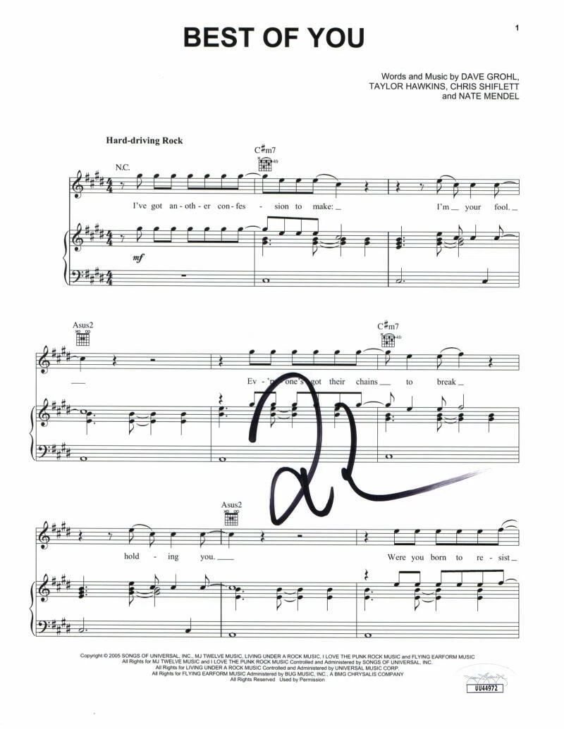 TAYLOR HAWKINS SIGNED AUTOGRAPH 