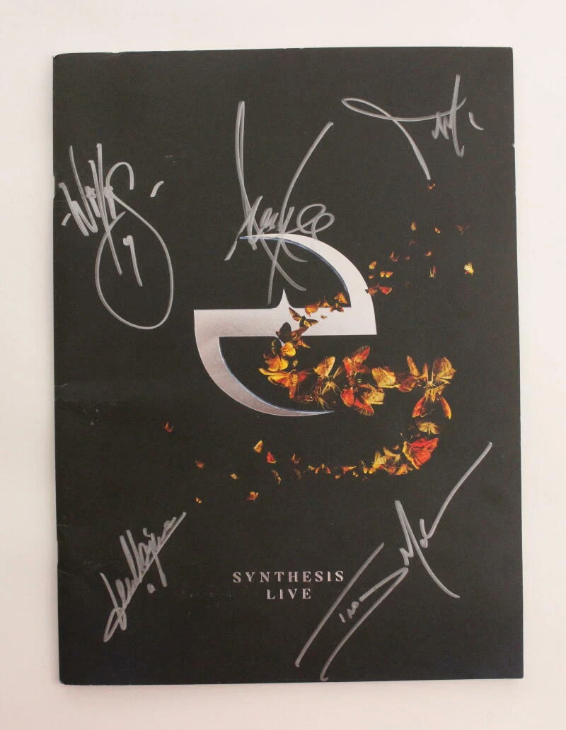 EVANESCENCE FULL BAND (X5) SIGNED AUTOGRAPH TOUR PROGRAM BOOK - AMY LEE++ W/ JSA