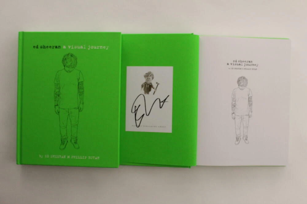 ED SHEERAN SIGNED AUTOGRAPH A VISUAL JOURNEY BOOK - EQUALS DIVIDE MULTIPLY RARE!