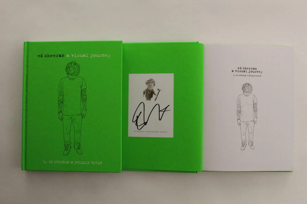 ED SHEERAN SIGNED AUTOGRAPH A VISUAL JOURNEY BOOK - POP SUPERSTAR, EQUALS, PLUS