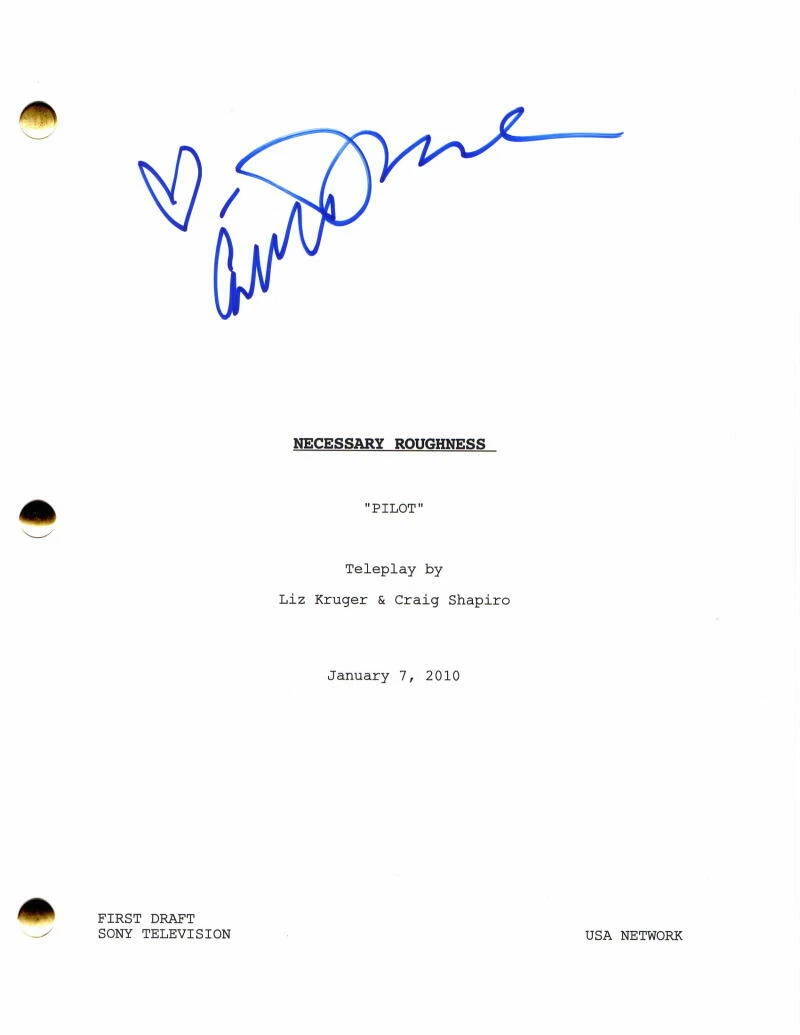 CALLIE THORNE SIGNED AUTOGRAPH NECESSARY ROUGHNESS FULL PILOT SCRIPT - RARE!