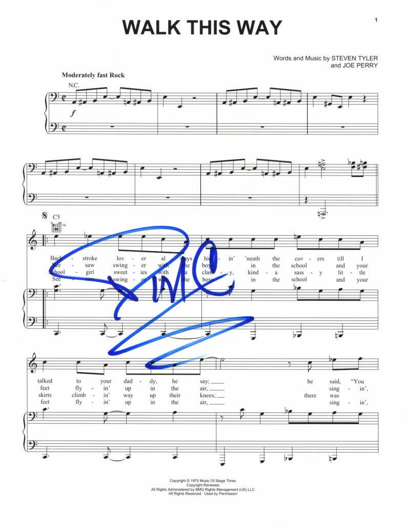 DARRYL DMC MCDANIELS SIGNED AUTOGRAPH 