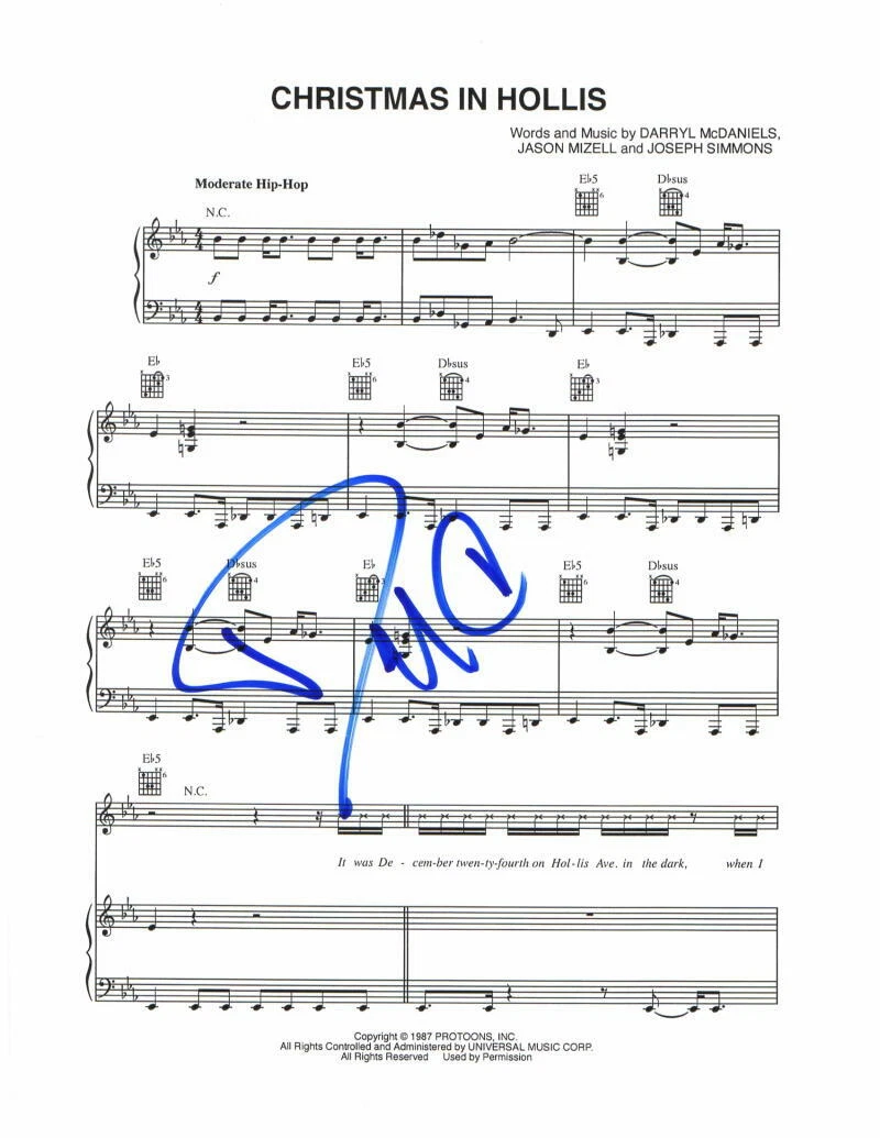 DARRYL DMC MCDANIELS SIGNED AUTOGRAPH 