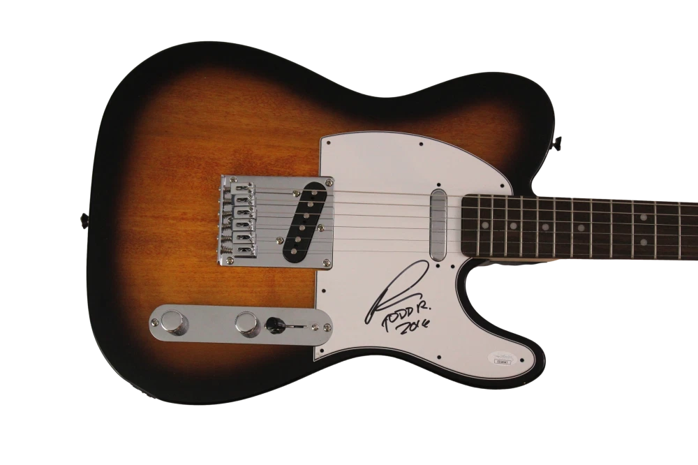 TODD RUNDGREN SIGNED AUTOGRAPH FENDER TELECASTER ELECTRIC GUITAR - UTOPIA W/ JSA