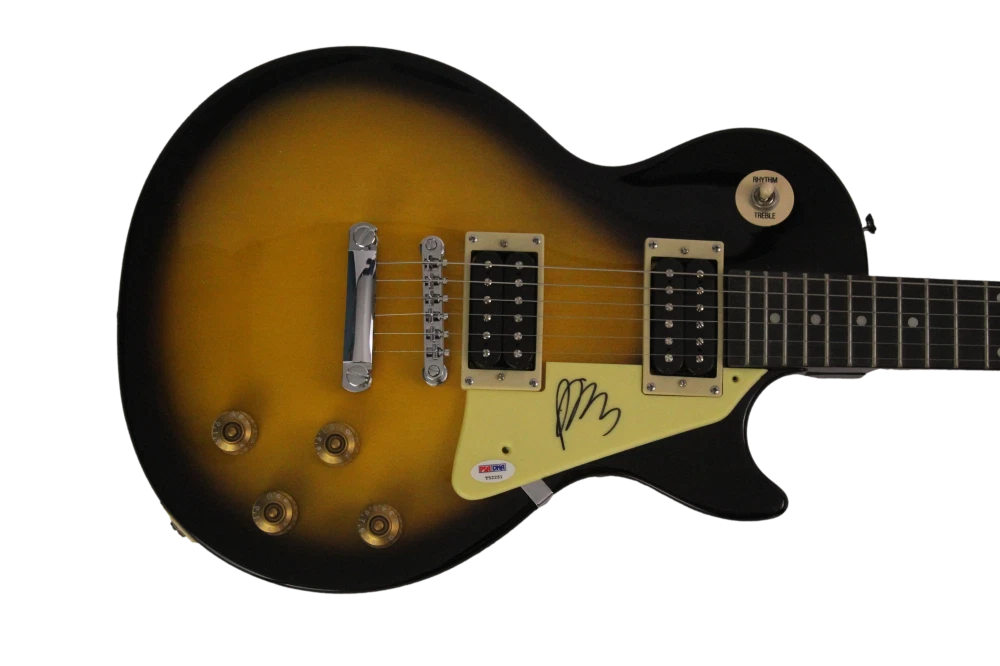 PAUL BANKS SIGNED AUTOGRAPH GIBSON EPIPHONE LES PAUL GUITAR INTERPOL W/ PSA COA