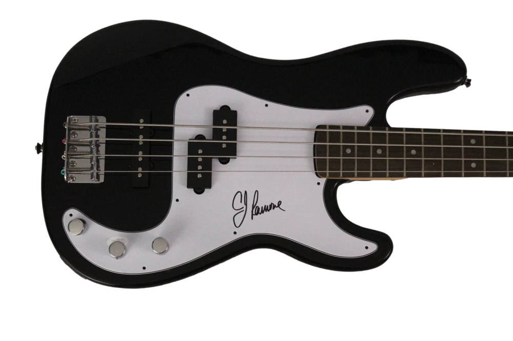 CJ RAMONE SIGNED AUTOGRAPH BLACK FENDER ELECTRIC BASS GUITAR - RAMONES JSA COA