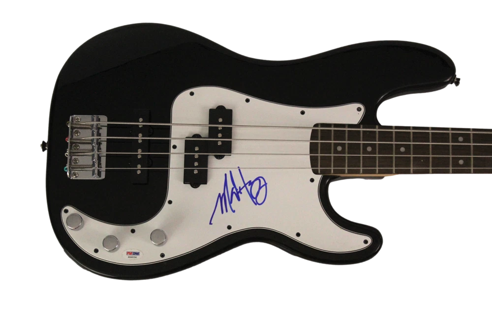 MARK HOPPUS SIGNED AUTOGRAPH FENDER ELECTRIC BASS GUITAR - BLINK-182 W/ PSA COA