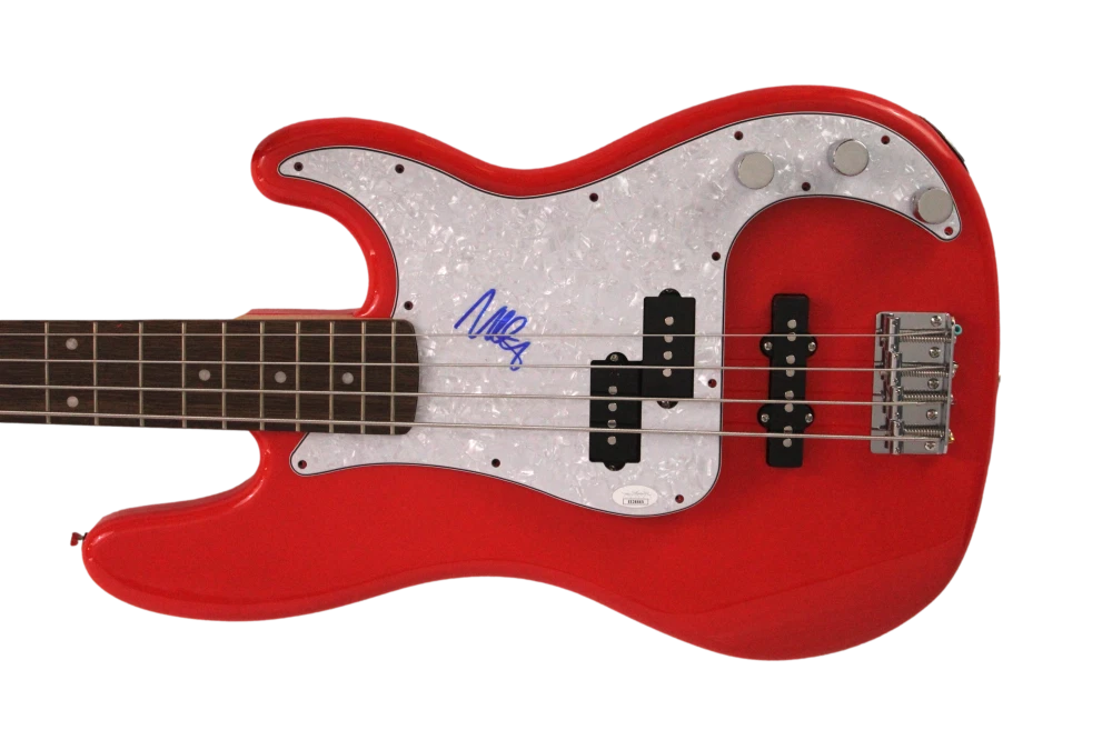 NATE MENDEL SIGNED AUTOGRAPH FENDER ELECTRIC BASS GUITAR FOO FIGHTERS JSA COA