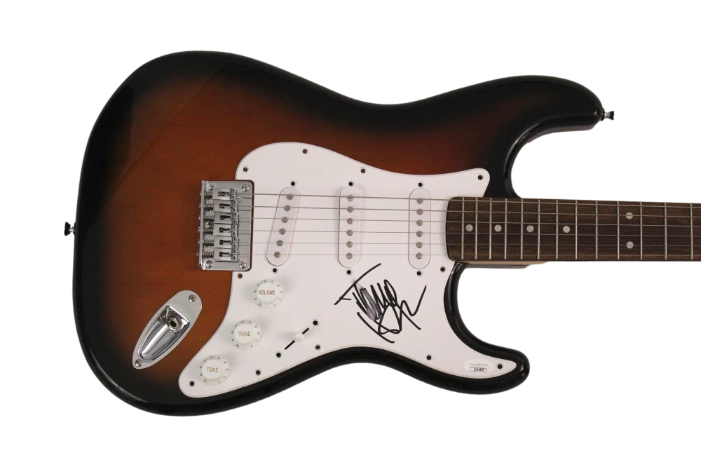 TOMMY HENRIKSEN SIGNED AUTOGRAPH FENDER ELECTRIC GUITAR - HOLLYWOOD VAMPIRES JSA