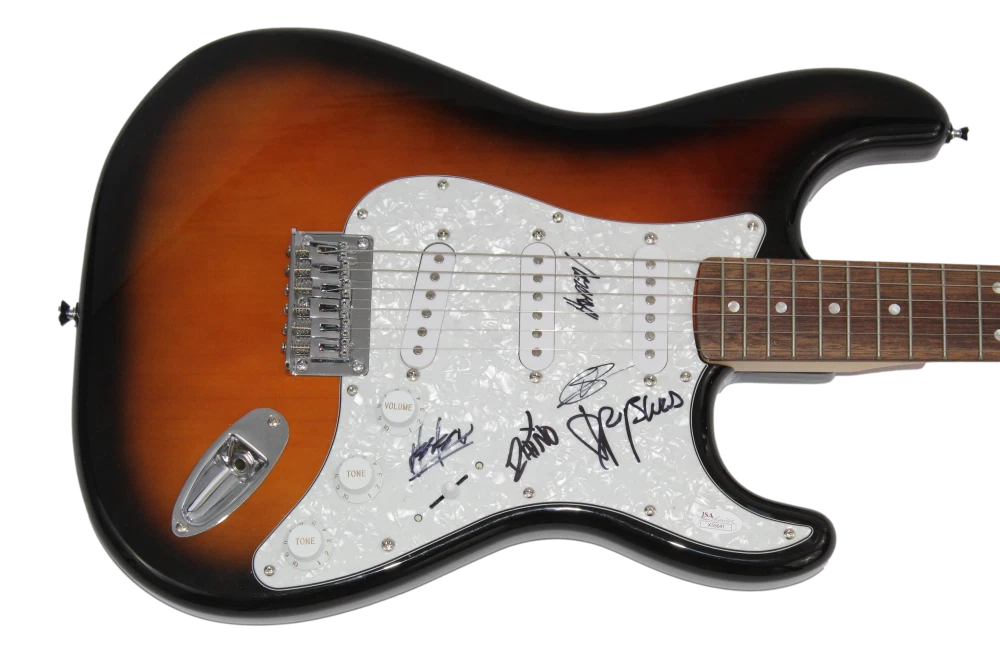 AWOLNATION FULL BAND (X5) SIGNED AUTOGRAPH FULL SIZE FENDER ELECTRIC GUITAR JSA