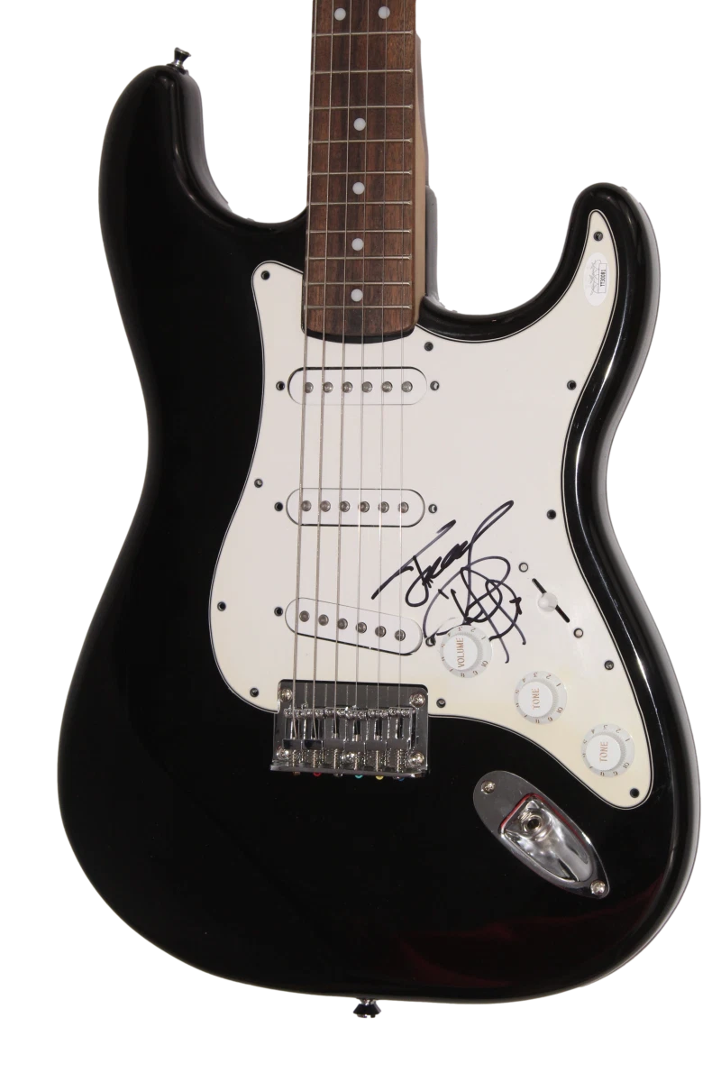 JIMMY CLIFF SIGNED AUTOGRAPH FULL SIZE BLACK FENDER ELECTRIC GUITAR - REGGAE JSA