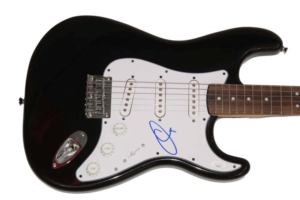 OZUNA SIGNED AUTOGRAPH FULL SIZE BLACK FENDER ELECTRIC GUITAR W/ JSA COA
