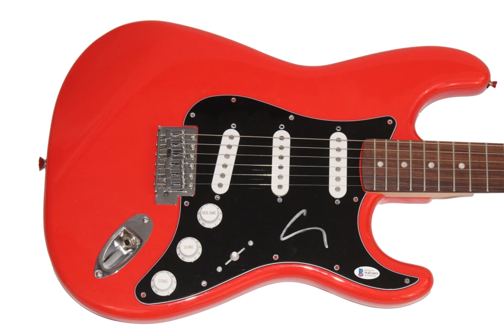 COREY TAYLOR SIGNED AUTOGRAPH RED FENDER ELECTRIC GUITAR - SLIPKNOT W/ BECKETT