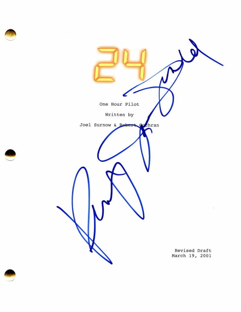 PENNY JOHNSON JERALD SIGNED AUTOGRAPH 24 FULL PILOT SCRIPT W/ KIEFER SUTHERLAND