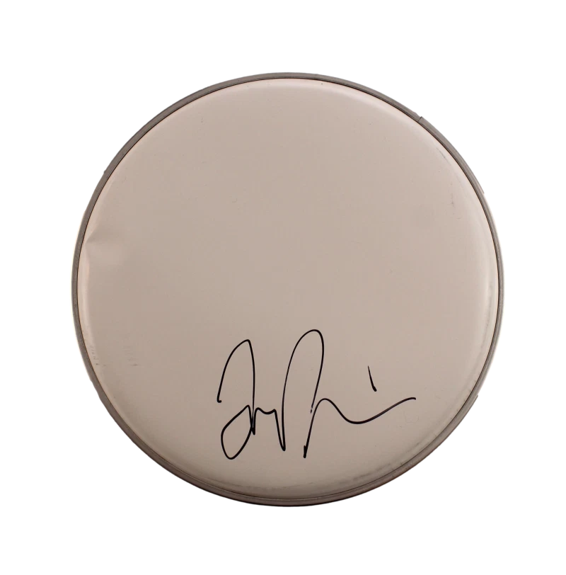 TAYLOR HAWKINS SIGNED AUTOGRAPH 10″ DRUMHEAD FOO FIGHTERS W/ DAVE GROHL JSA COA COLLECTIBLE MEMORABILIA
